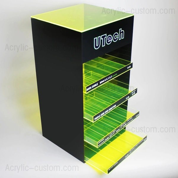 4層電子タバコ陳列キャビネット - アクリル蒸気ディスプレイ