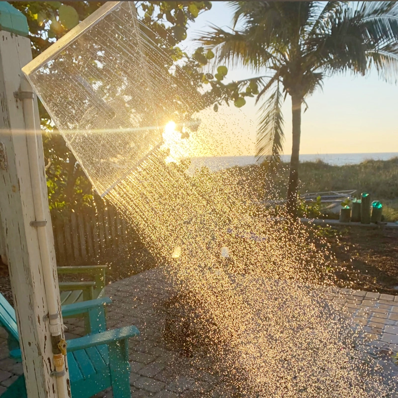 クリアレインフォールアクリルシャワーヘッド - カスタムXLシャワーヘッド