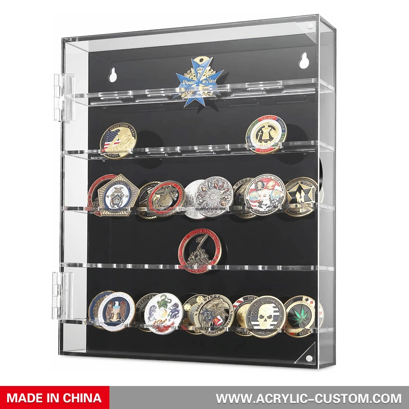 チャレンジコインディスプレイケース/ホルダー - アクリルチャレンジコインボックス