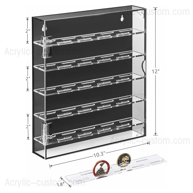 チャレンジコインディスプレイケース/ホルダー - アクリルチャレンジコインボックス