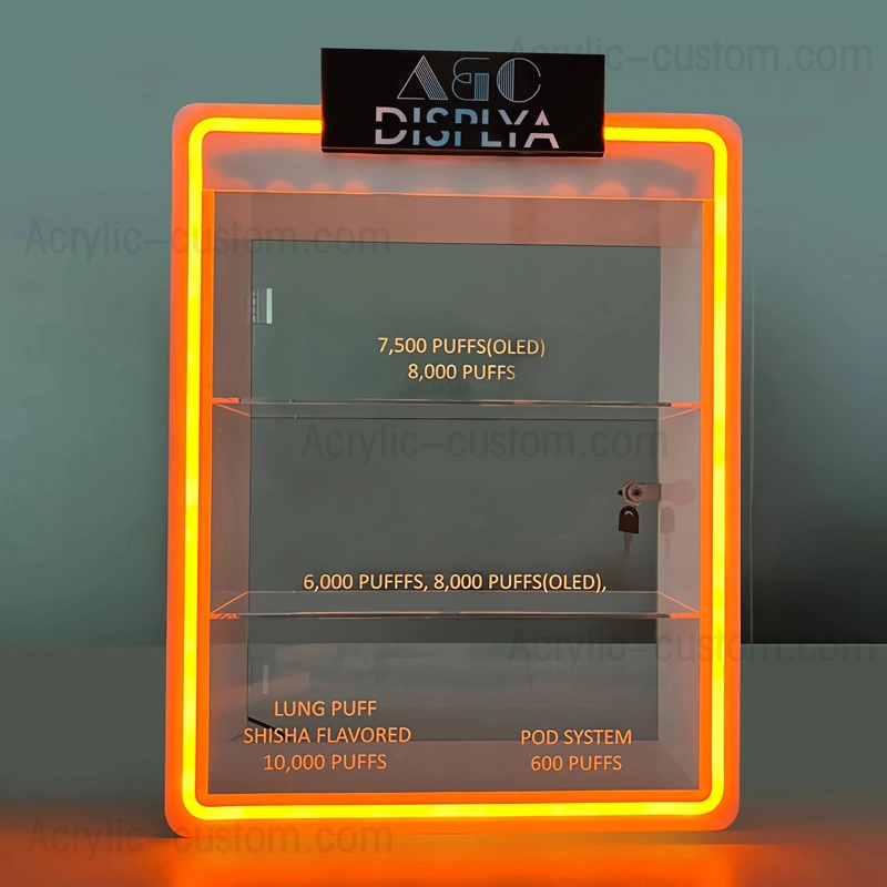 多層蒸気/VAPEディスプレイキャビネット - CBD LEDディスプレイケース