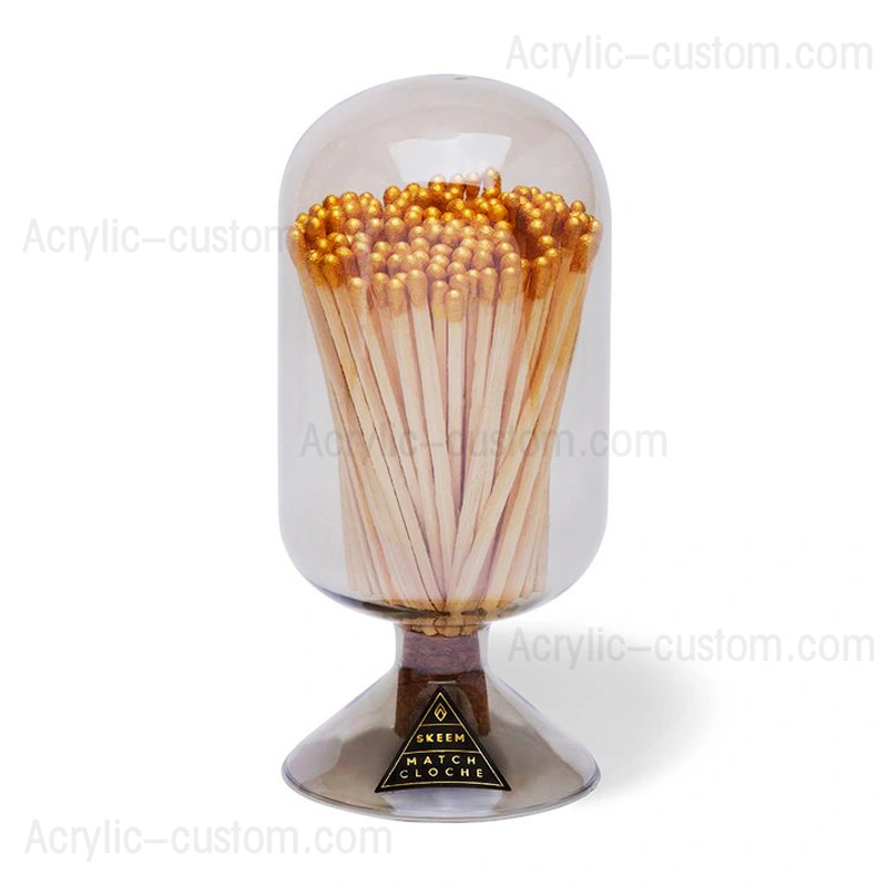 Rauchstreichholz-Cloche | Heimdekor-Streichhölzer in Gläsern