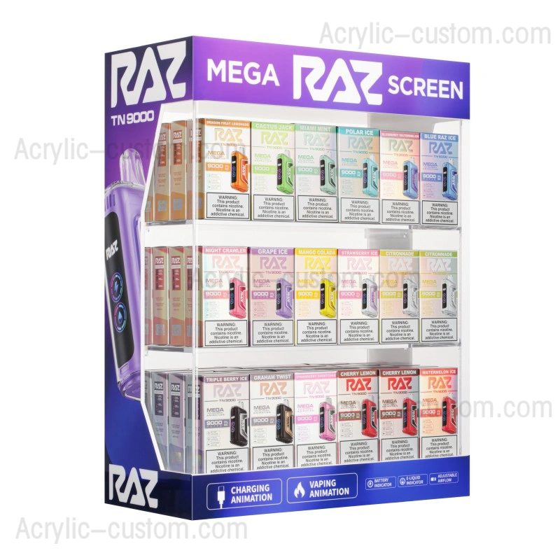 vitrina desechable de e-jugo | soporte de exhibición de e-líquido para mostrador