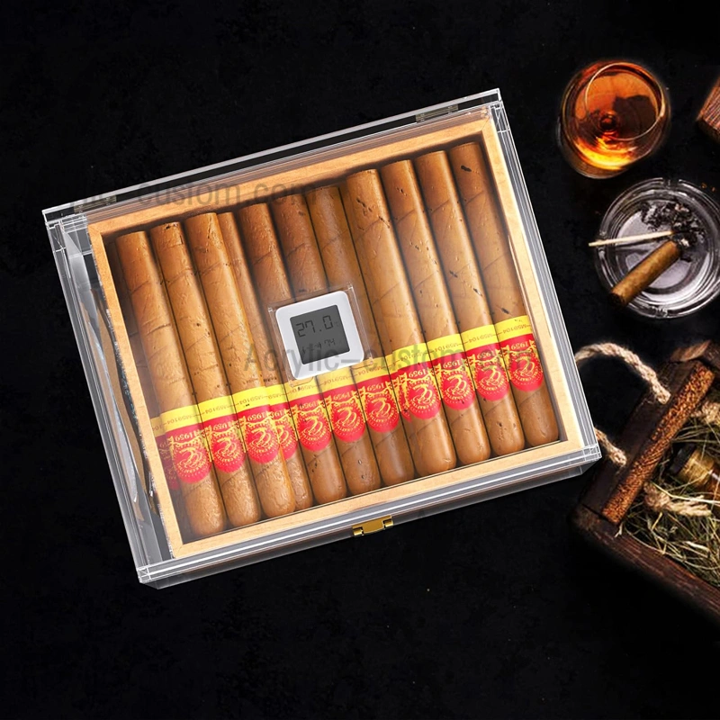 Acrylic Humidor Cedar Wood Layered Drawer - Cigar Humidor Box Factory