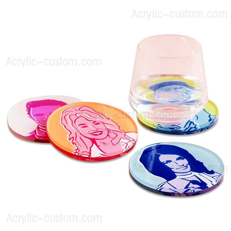 アートワークブランクアクリルコースター | アートワーク カスタマイズされたアクリルコースター