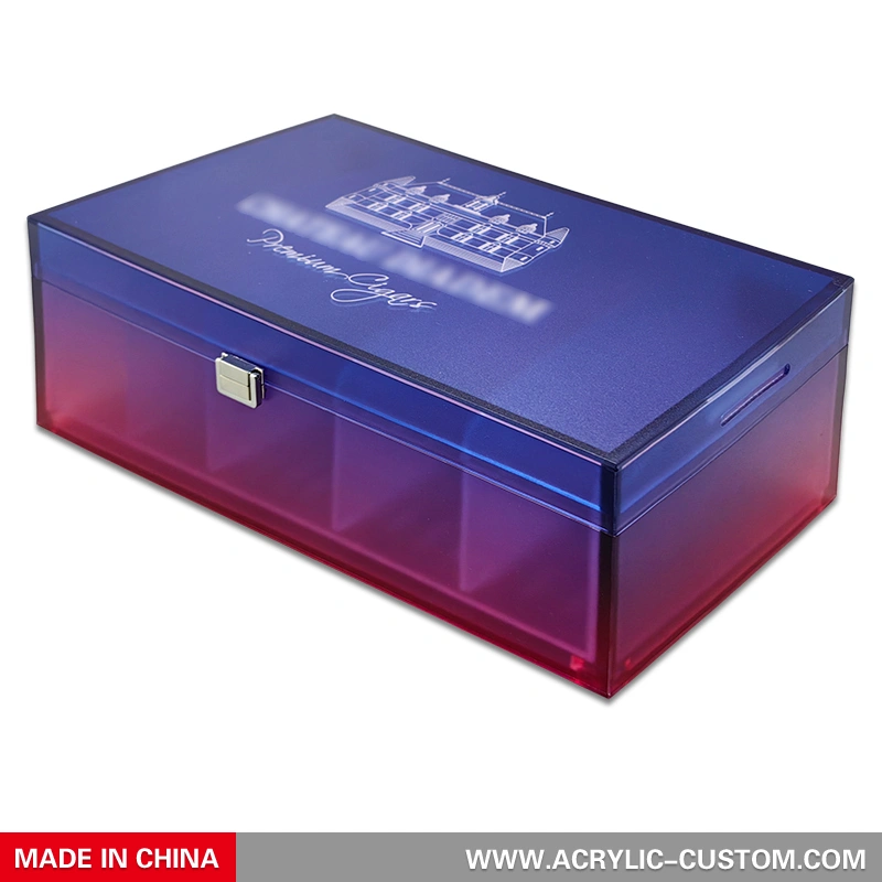 Коробка для сигар нового дизайна с градиентом - настольный акриловый хьюмидор