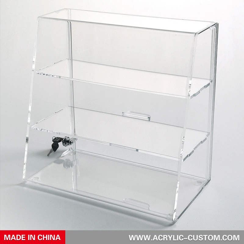 傾斜前面アクリル ディスプレイ ケース | 明確な小売ショーケース