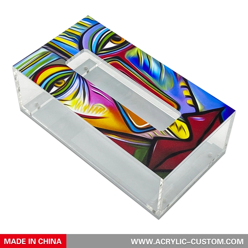 ユダヤスタイルのアクリルティッシュボックスカバー - 印刷ティッシュボックスホルダー