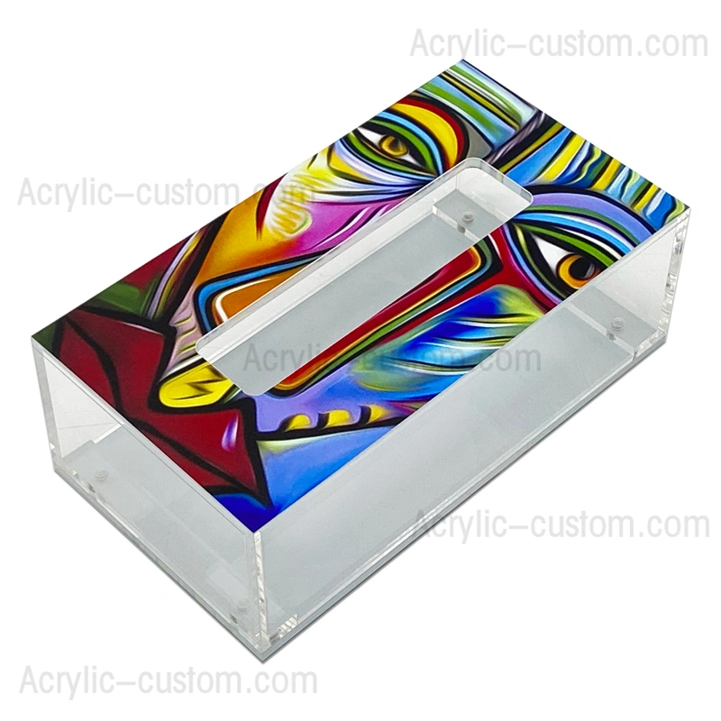 ユダヤスタイルのアクリルティッシュボックスカバー - 印刷ティッシュボックスホルダー