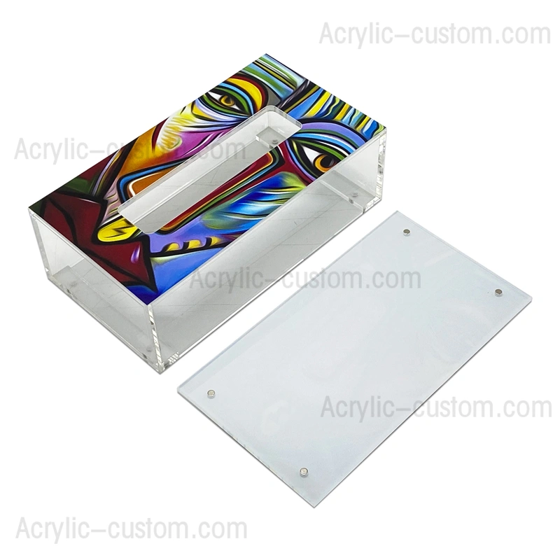 ユダヤスタイルのアクリルティッシュボックスカバー - 印刷ティッシュボックスホルダー