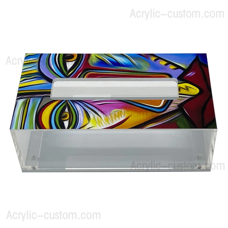 ユダヤスタイルのアクリルティッシュボックスカバー - 印刷ティッシュボックスホルダー