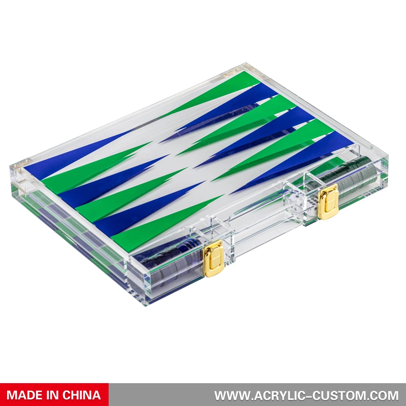 mehrfarbiges Luxus-Backgammon-Set | Acryl-Backgammon-Reiseset