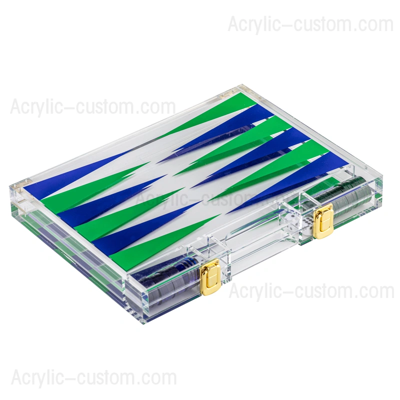 mehrfarbiges Luxus-Backgammon-Set | Acryl-Backgammon-Reiseset