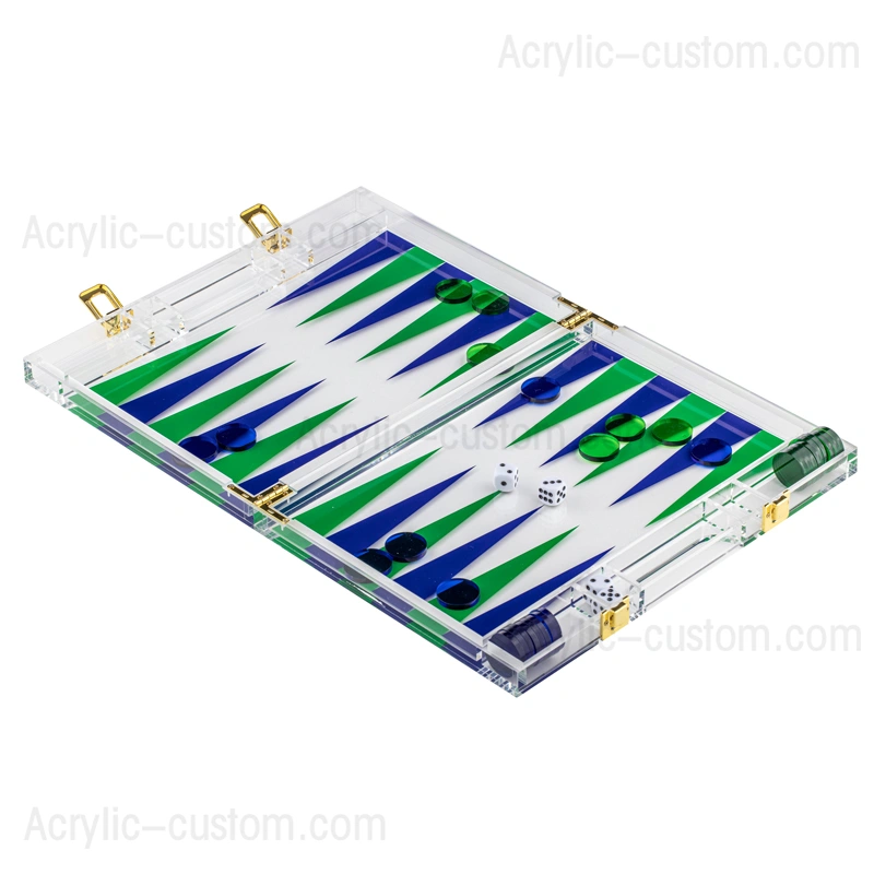 mehrfarbiges Luxus-Backgammon-Set | Acryl-Backgammon-Reiseset