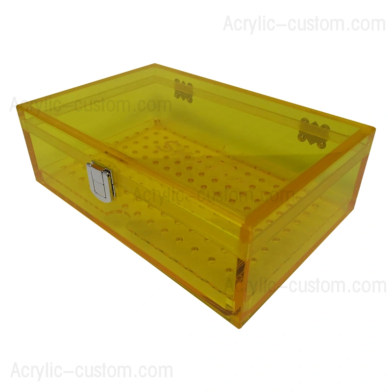 Yellow Cigar Display Humidor Box - Acrylic Cigar Cases/Humidors