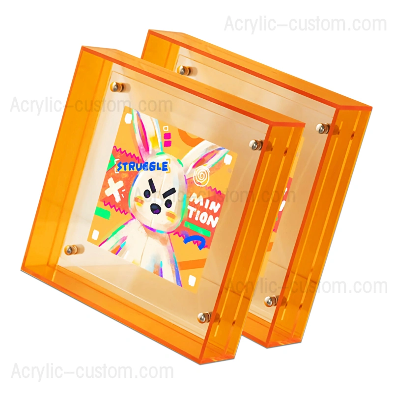 ネオンフローティングフォトフレーム - アクリルフォトフレームシャドウボックス