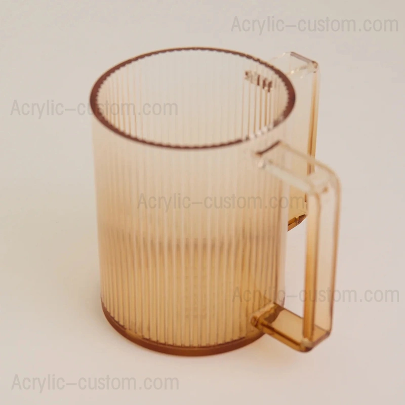 セピア色のアクリル製ウォッシュカップ | 両ハンドルのネティラット・ヤダイム・ウォッシュカップ