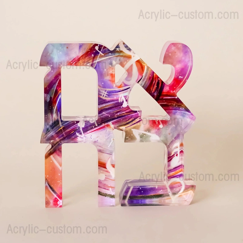 AHAVA Acrylic Sculpture | Judaica Hebrew Love Lucite Block Art Decor