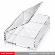 Clear Acrylic Storage Box with Hinged Lid | Lucite Display & Organizer Box