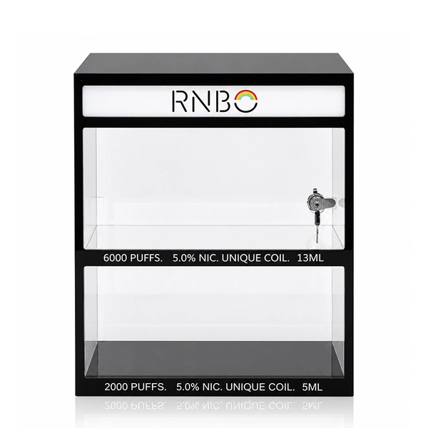 Lockable Acrylic Vape & Cigarette Display Case | Countertop Retail Cabinet