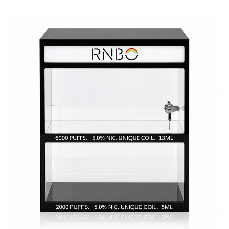 Lockable Acrylic Vape & Cigarette Display Case | Countertop Retail Cabinet