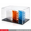 Clear Acrylic Display Box with Black Base | Lucite Collectible Showcase Case