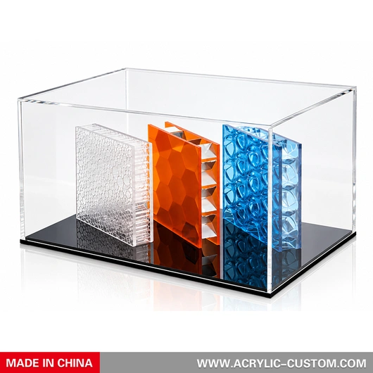 Clear Acrylic Display Box with Black Base