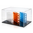 Clear Acrylic Display Box with Black Base | Lucite Collectible Showcase Case