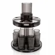 Smoke Acrylic Kiddush Wine Fountain with 8 Cups | Judaica Wine Dispenser