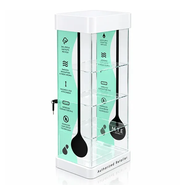 Lockable Acrylic Smoke Display Case | Countertop Vape Retail Showcase
