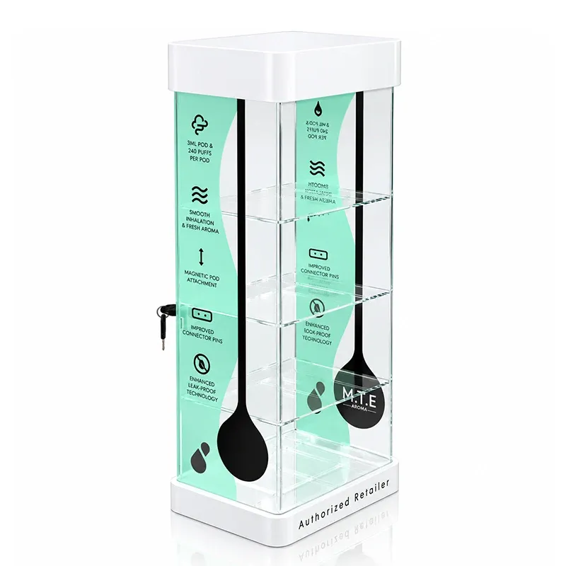 Lockable Acrylic Smoke Display Case | Countertop Vape Retail Showcase