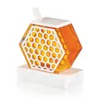 Hexagon Acrylic Honey Dish with Lid & Spoon | Rosh Hashanah Judaica Honey Bowl