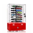 16-Slot Acrylic Knife Display Case | Lockable Rotating Collector Stand