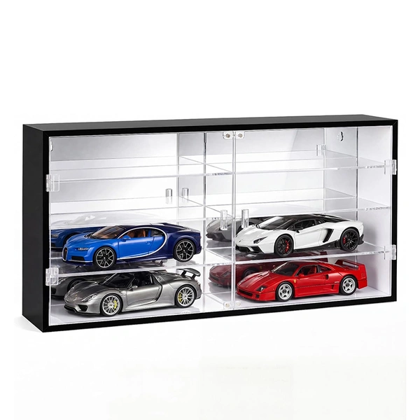 Acrylic Toy Car Display Case - 1/24 Acrylic Diecast Car Display Case with 15 Compartments
