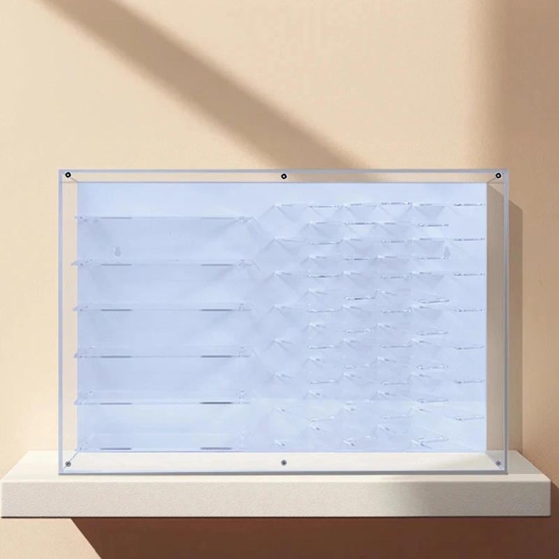 1/64 Diecast Display Case for 38 Cars & 6 Haulers | Wall Mounted Acrylic Showcase