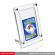 Acrylic Trading Card Display Stand | Magnetic Clear Card Holder Frame