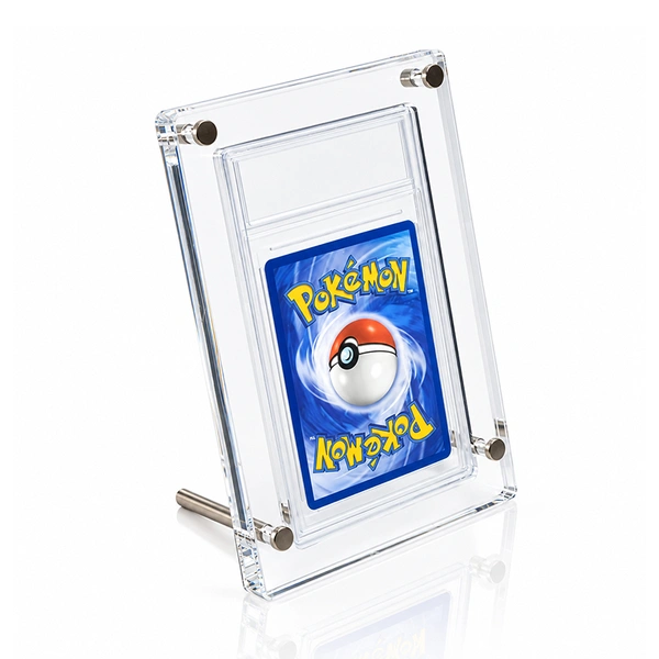 Acrylic Trading Card Display Stand | Magnetic Clear Card Holder Frame