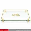 Lucite Challah Board with Gold Accents | Modern Judaica Shabbat Tray