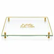 Lucite Challah Board with Gold Accents | Modern Judaica Shabbat Tray
