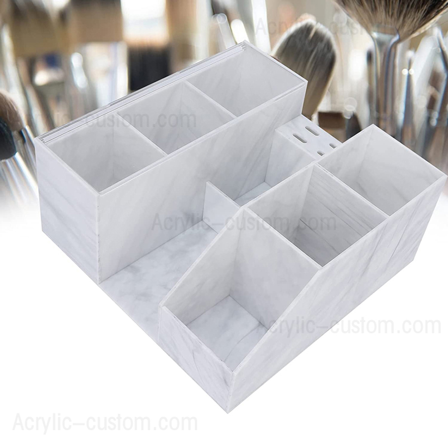Marble eyelash organizer acrylic lash cart organizer box