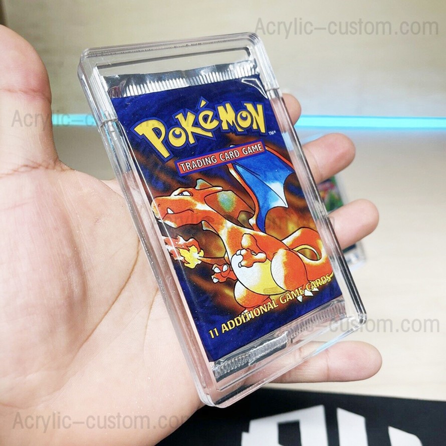 Boîte de présentation de pack de boosters acrylique Pokemon