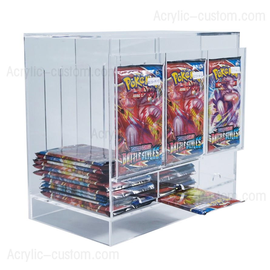 Acrylic Dispenser 3 Slot Pokemon Pack Dispenser 