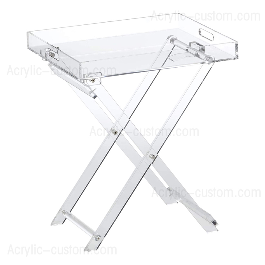 Acrylic Clear Folding Tray Table