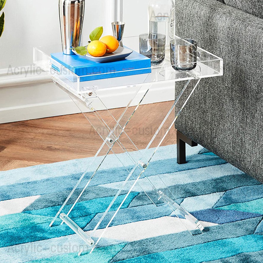 Acrylic Clear Folding Tray Table