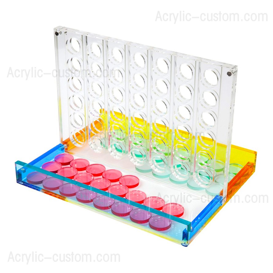 4 In A Row Acrylic Game - Lucite Connect Four Games Set