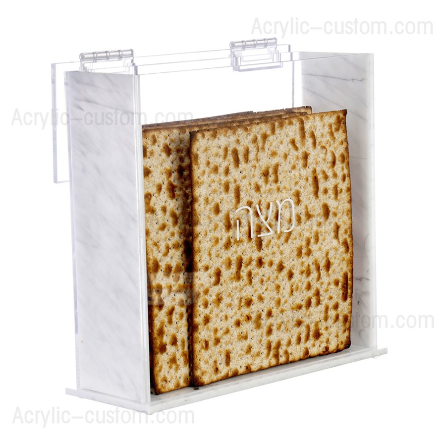 Passover Table Matzah Box Lucite Matzah Boxes
