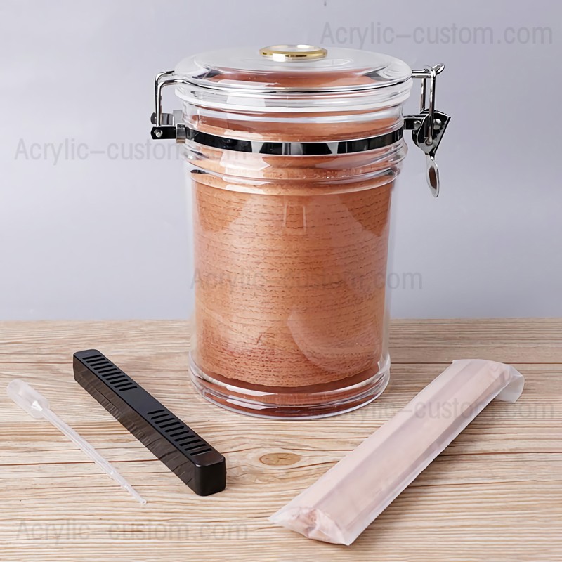 Acrylic Humidor Jar, Acrylic Cigar Humidor Boxes