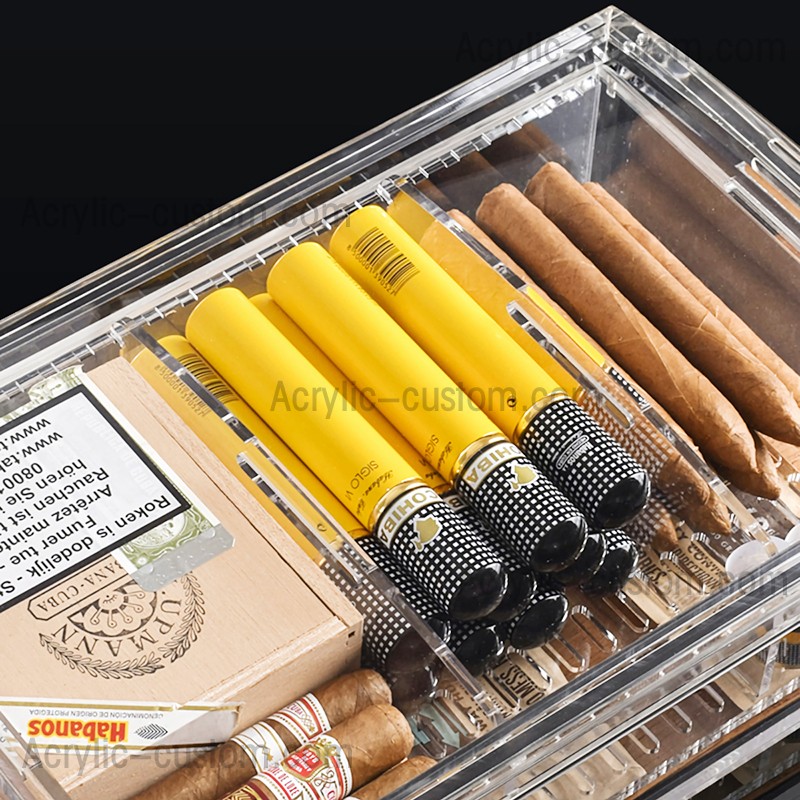 Acrylic Cigar Humidor Clear Cigar Box