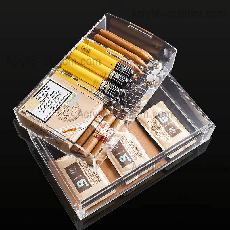 Acrylic Cigar Humidor Clear Cigar Box