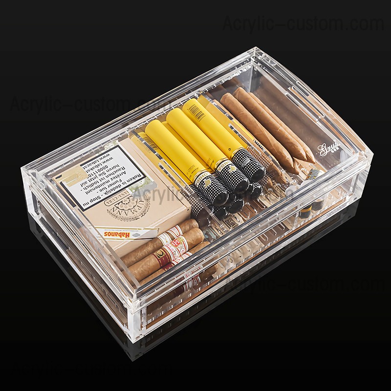 Boîte à cigares transparente pour cave à cigares en acrylique